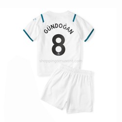 Maillot de Foot Manchester City Ilkay Gündogan 8 Enfant Extérieur 2021-2022 Manche Courte