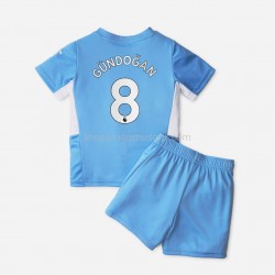 Maillot de Foot Manchester City Ilkay Gündogan 8 Enfant Domicile 2021-2022 Manche Courte