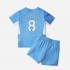 Maillot de Foot Manchester City Ilkay Gündogan 8 Enfant Domicile 2021-2022 Manche Courte