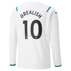 Maillot de Foot Manchester City Jack Grealish 10 Extérieur 2021-2022 Manche Longue