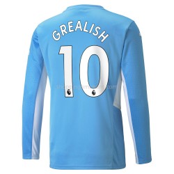 Maillot de Foot Manchester City Jack Grealish 10 Domicile 2021-2022 Manche Longue