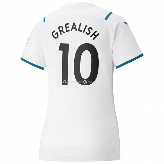 Maillot de Foot Manchester City Jack Grealish 10 Féminine Extérieur 2021-2022 Manche Courte