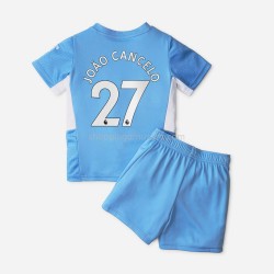 Maillot de Foot Manchester City Joao Cancelo 27 Enfant Domicile 2021-2022 Manche Courte