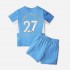 Maillot de Foot Manchester City Joao Cancelo 27 Enfant Domicile 2021-2022 Manche Courte