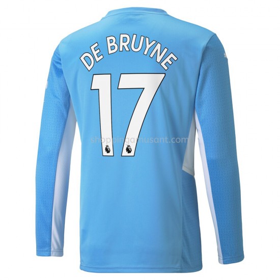 Maillot de Foot Manchester City Kevin De Bruyne 17 Domicile 2021-2022 Manche Longue