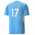 Maillot de Foot Manchester City Kevin De Bruyne 17 Domicile 2021-2022 Manche Courte
