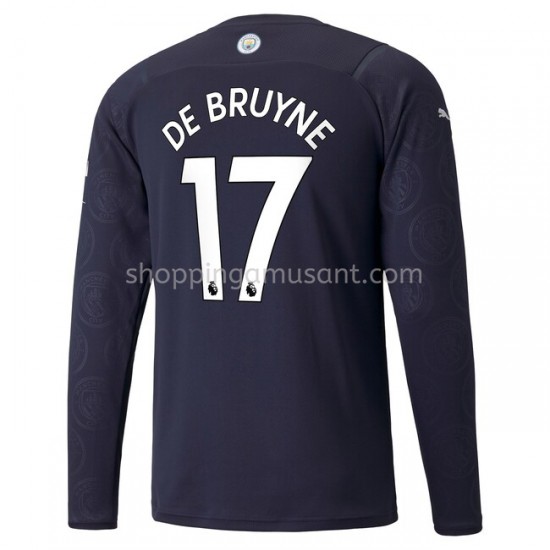 Maillot de Foot Manchester City Kevin De Bruyne 17 4ème 2021-2022 Manche Longue