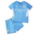 Maillot de Foot Manchester City Enfant Domicile 2021-2022 Manche Courte