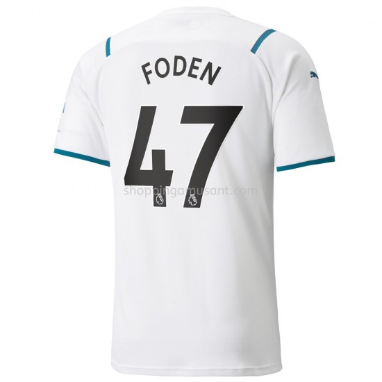Maillot de Foot Manchester City Phil Foden 47 Extérieur 2021-2022 Manche Courte