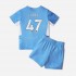 Maillot de Foot Manchester City Phil Foden 47 Enfant Domicile 2021-2022 Manche Courte