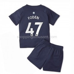 Maillot de Foot Manchester City Phil Foden 47 Enfant Neutre 2021-2022 Manche Courte