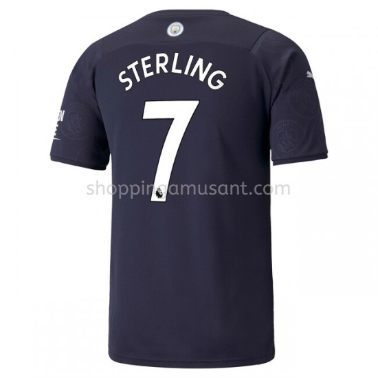 Maillot de Foot Manchester City Raheem Sterling 7 4ème 2021-2022 Manche Courte