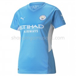 Maillot de Foot Manchester City Féminine Domicile 2021-2022 Manche Courte