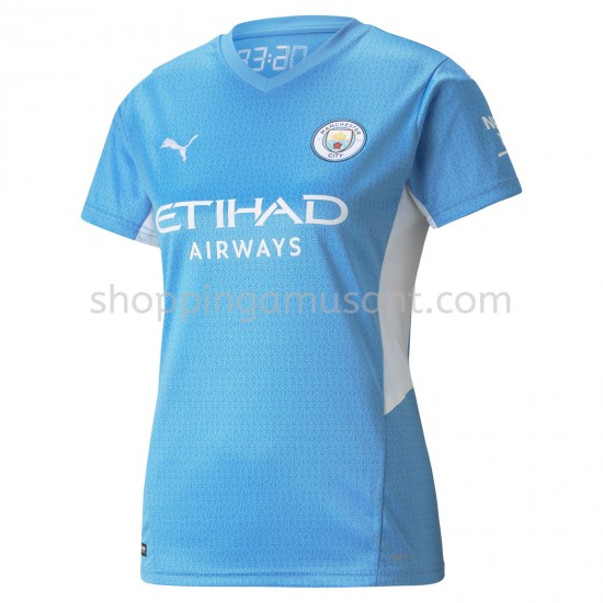Maillot de Foot Manchester City Féminine Domicile 2021-2022 Manche Courte