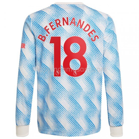 Maillot de Foot Manchester United Bruno Fernandes 18 Extérieur 2021-2022 Manche Longue