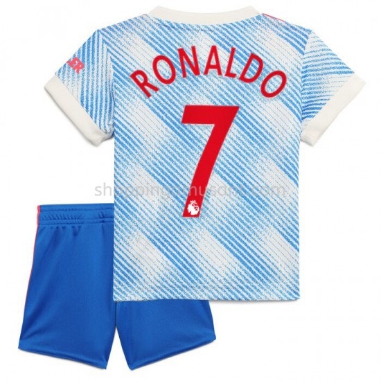 Maillot de Foot Manchester United Cristiano Ronaldo 7 Enfant Extérieur 2021-2022 Manche Courte