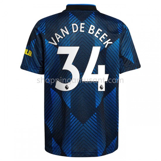Maillot de Foot Manchester United Donny van de Beek 34 Neutre 2021-2022 Manche Courte