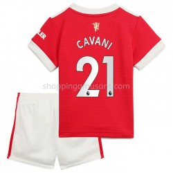 Maillot de Foot Manchester United Edinson Cavani 21 Enfant Domicile 2021-2022 Manche Courte
