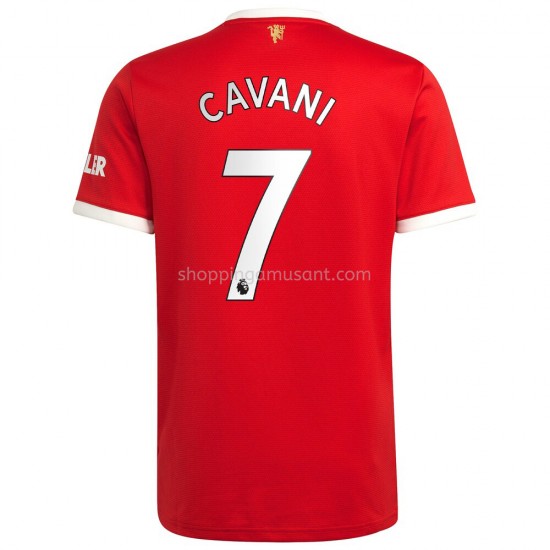 Maillot de Foot Manchester United Edinson Cavani 7 Domicile 2021-2022 Manche Courte