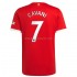 Maillot de Foot Manchester United Edinson Cavani 7 Domicile 2021-2022 Manche Courte