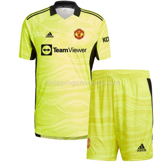Maillot de Foot Manchester United Gardien Enfant Domicile 2021-2022 Manche Courte