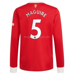 Maillot de Foot Manchester United Harry Maguire 5 Domicile 2021-2022 Manche Longue