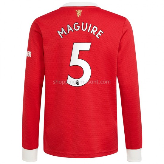 Maillot de Foot Manchester United Harry Maguire 5 Domicile 2021-2022 Manche Longue