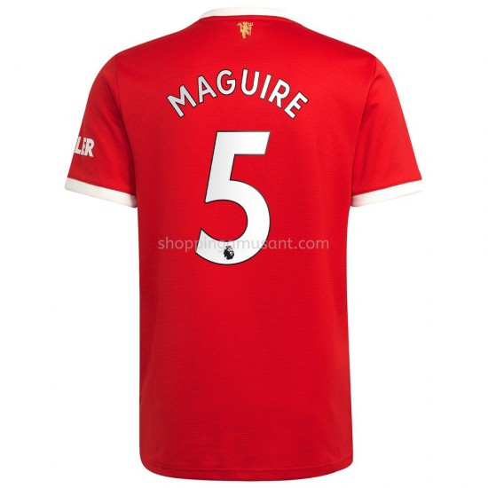 Maillot de Foot Manchester United Harry Maguire 5 Domicile 2021-2022 Manche Courte