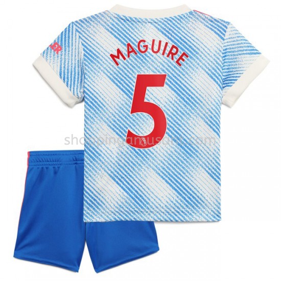 Maillot de Foot Manchester United Harry Maguire 5 Enfant Extérieur 2021-2022 Manche Courte