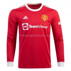 Maillot de Foot Manchester United Domicile 2021-2022 Lang Manche Courte