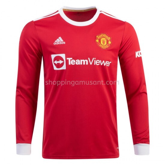 Maillot de Foot Manchester United Domicile 2021-2022 Lang Manche Courte