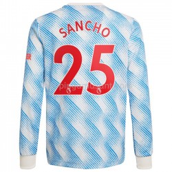 Maillot de Foot Manchester United Jadon Sancho 25 Extérieur 2021-2022 Manche Longue
