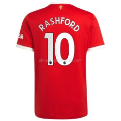 Maillot de Foot Manchester United Marcus Rashford 10 Domicile 2021-2022 Manche Courte