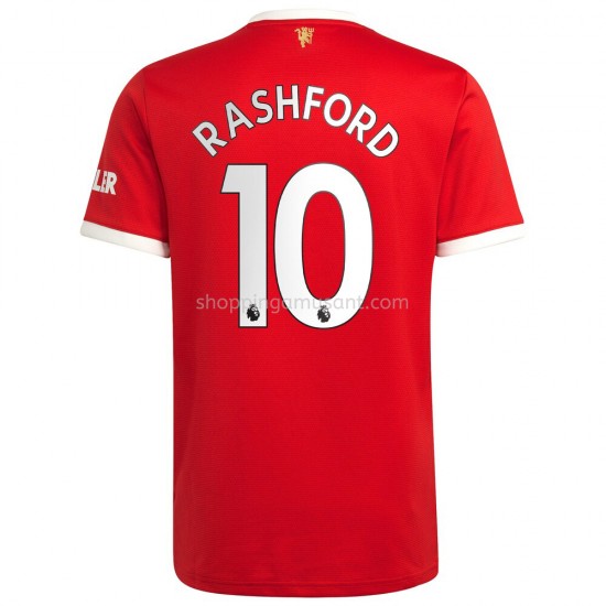 Maillot de Foot Manchester United Marcus Rashford 10 Domicile 2021-2022 Manche Courte