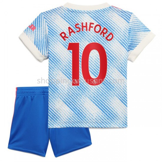 Maillot de Foot Manchester United Marcus Rashford 10 Enfant Extérieur 2021-2022 Manche Courte