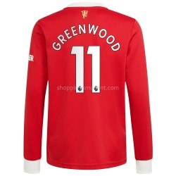 Maillot de Foot Manchester United Mason Greenwood 11 Domicile 2021-2022 Manche Longue