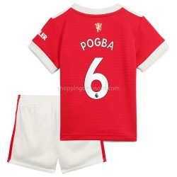 Maillot de Foot Manchester United Pogba 6 Enfant Domicile 2021-2022 Manche Courte