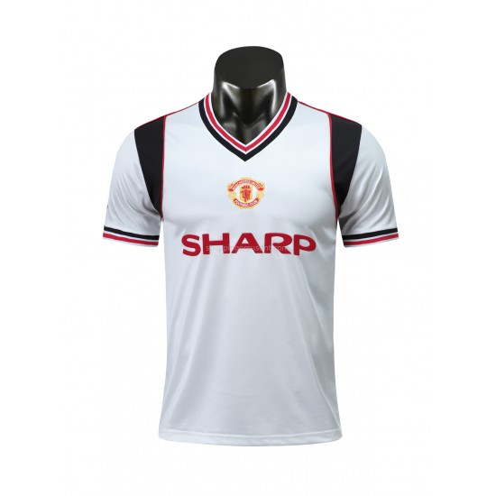 Maillot de Foot Manchester United Retro Extérieur 1985 Manche Courte