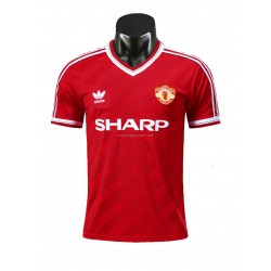 Maillot de Foot Manchester United Retro Domicile 1986 Manche Courte
