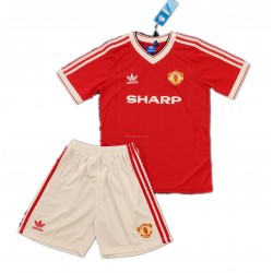 Maillot de Foot Manchester United Retro Enfant-Domicile 1984 Manche Courte