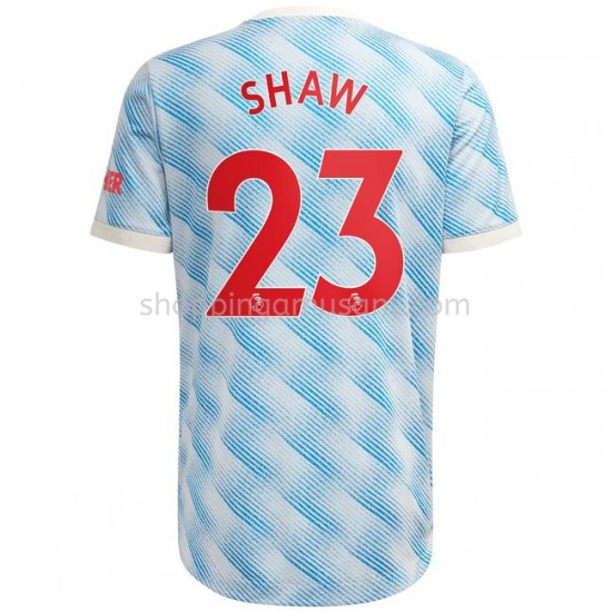 Maillot de Foot Manchester United Shaw 23 Extérieur 2021-2022 Manche Courte