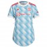 Maillot de Foot Manchester United Féminine Extérieur 2021-2022 Manche Courte