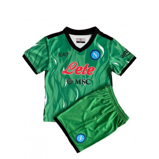 Maillot de Foot SSC Neapel Gardien Enfant Domicile 2021-2022 Manche Courte