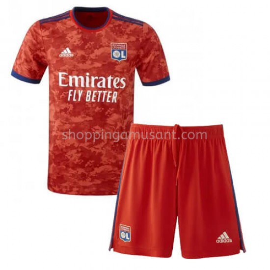 Maillot de Foot Olympique lyonnais Enfant Extérieur 2021-2022 Manche Courte
