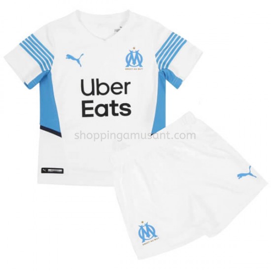 Maillot de Foot Olympique de Marseille Enfant Domicile 2021-2022 Manche Courte