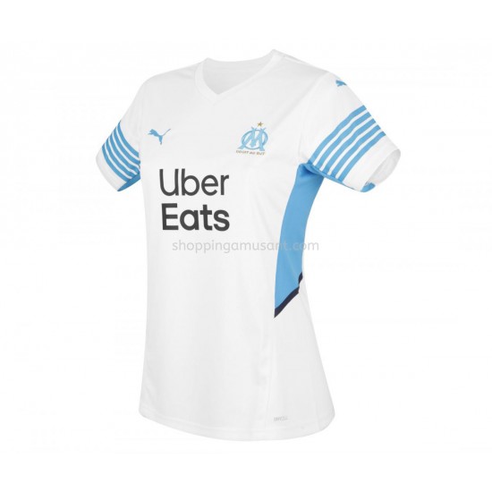 Maillot de Foot Olympique de Marseille Damen Domicile 2021-2022 Manche Courte