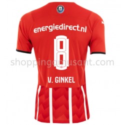 Maillot de Foot PSV Eindhoven Marco van Ginkel 8 Domicile 2021-2022 Manche Courte