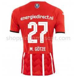 Maillot de Foot PSV Eindhoven Mario Götze 27 Domicile 2021-2022 Manche Courte