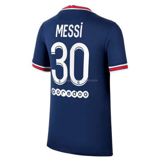 Maillot de Foot Paris Saint-Germain Lionel Messi 30 Domicile 2021-2022 Manche Courte