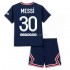 Maillot de Foot Paris Saint-Germain Lionel Messi 30 Enfant Domicile 2021-2022 Manche Courte